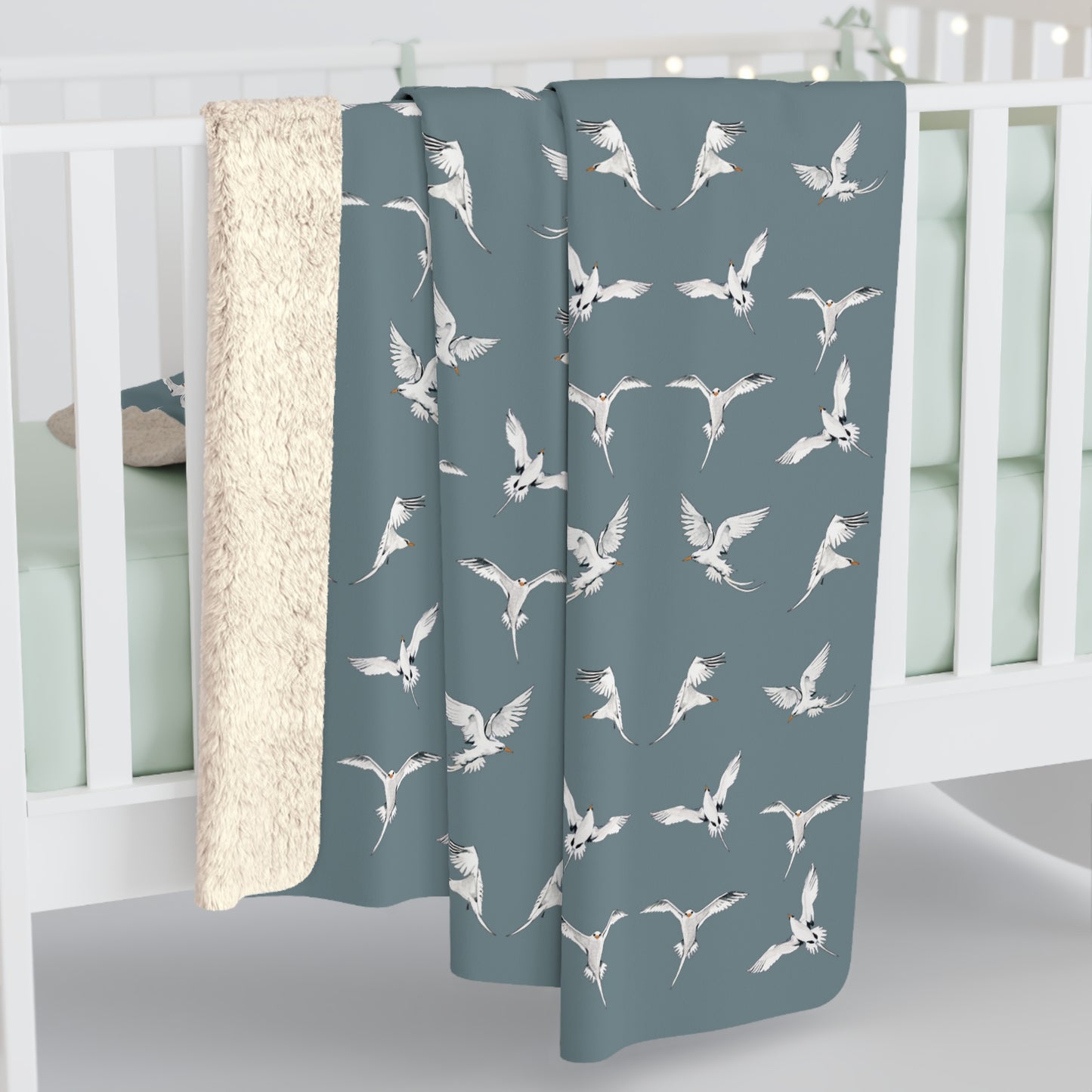 Longtails - Sherpa Fleece Blanket - Stone