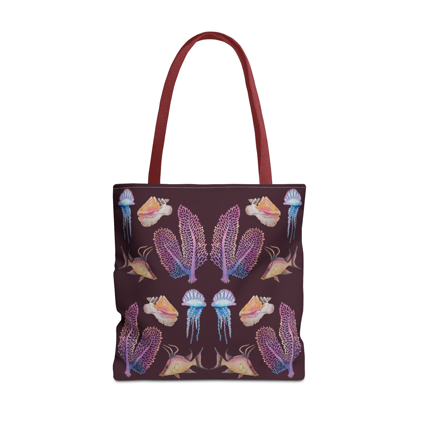 Sargasso Sea - Square Tote Bag - Aubergine