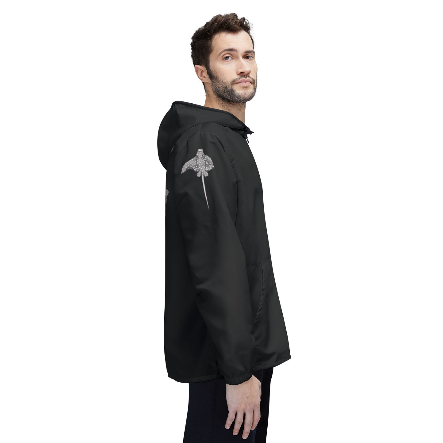 Eagle Ray - Eco-Friendly Windbreaker Jacket - Black