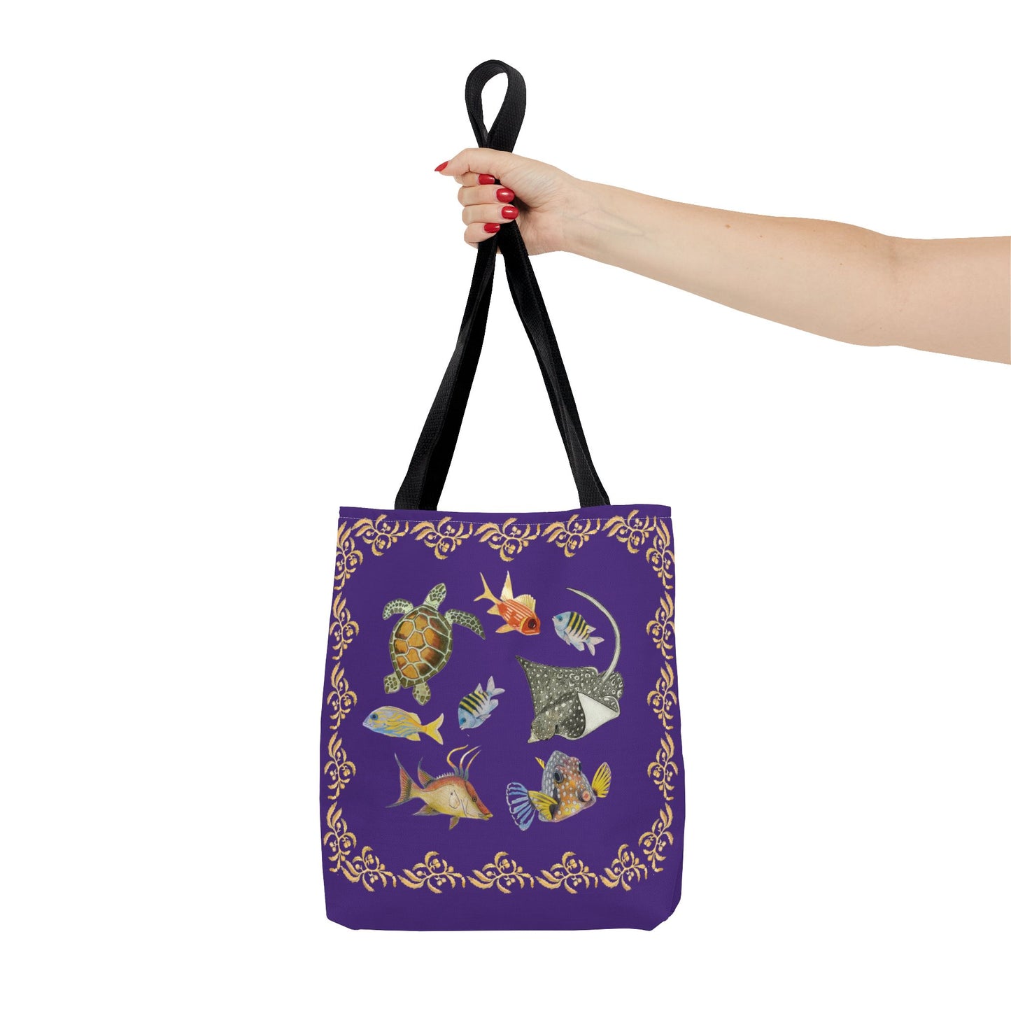 Sargasso Sea - Square Tote Bag - Dark Purple