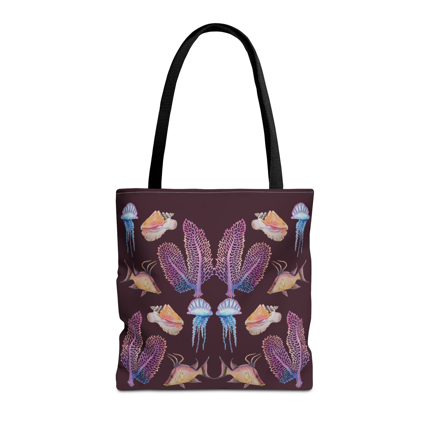 Sargasso Sea - Square Tote Bag - Aubergine