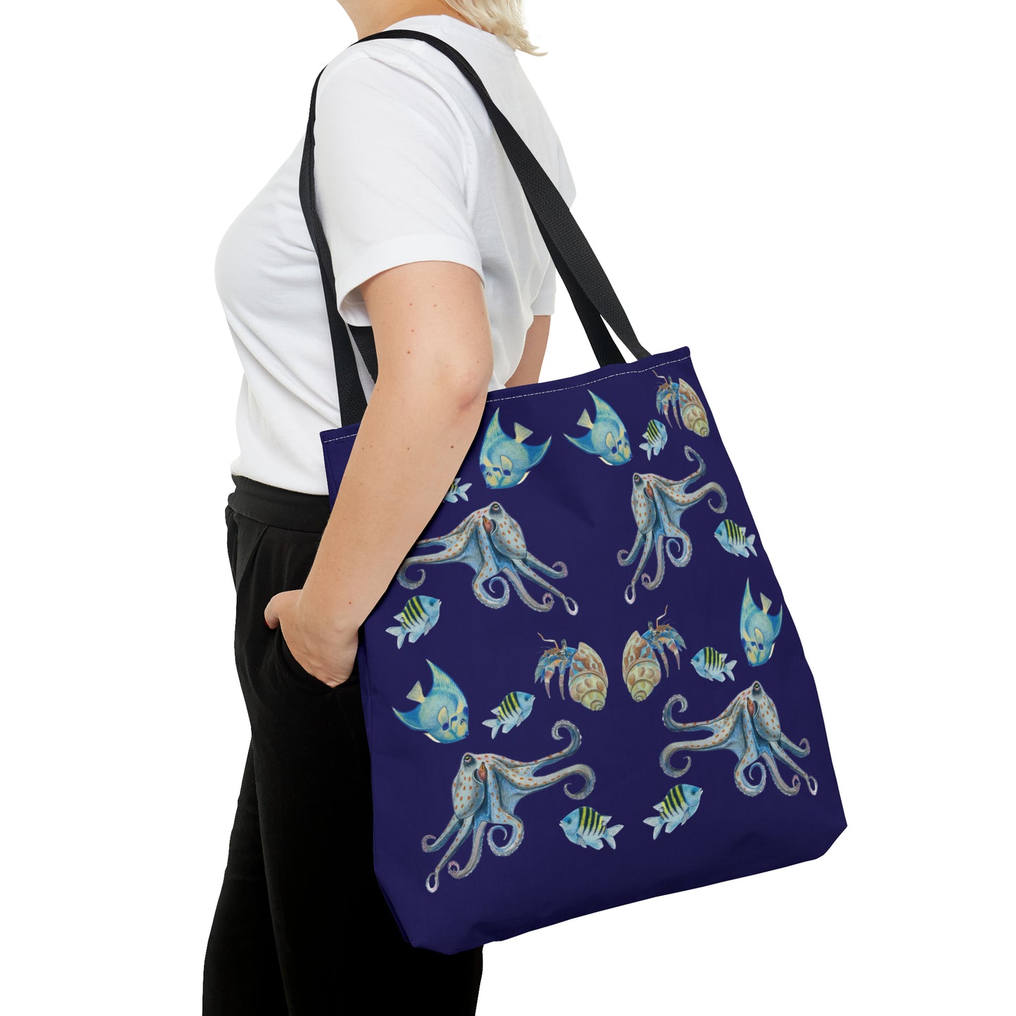 Sargasso Sea - Square Tote Bag - Midnight