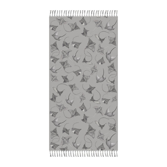 Eagle Ray - Beach Blanket - Light Grey