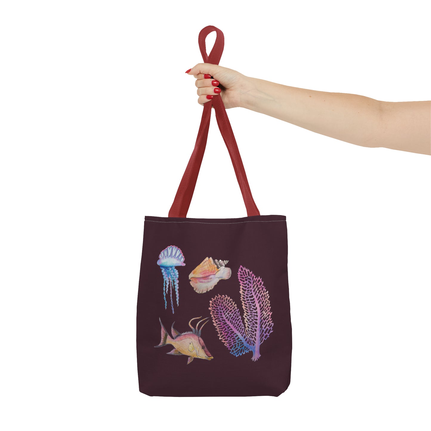 Sargasso Sea - Square Tote Bag - Aubergine