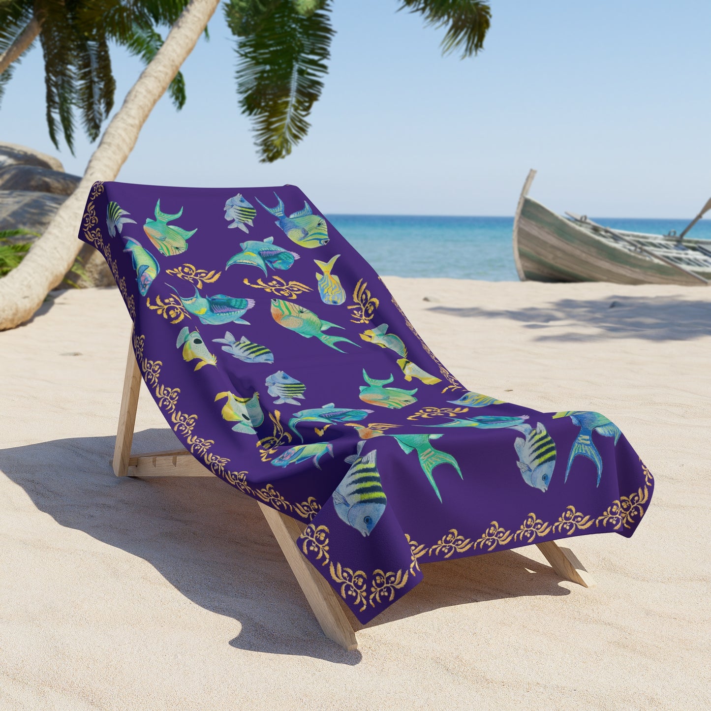 Sargasso Sea - Beach Towel - Deep Purple