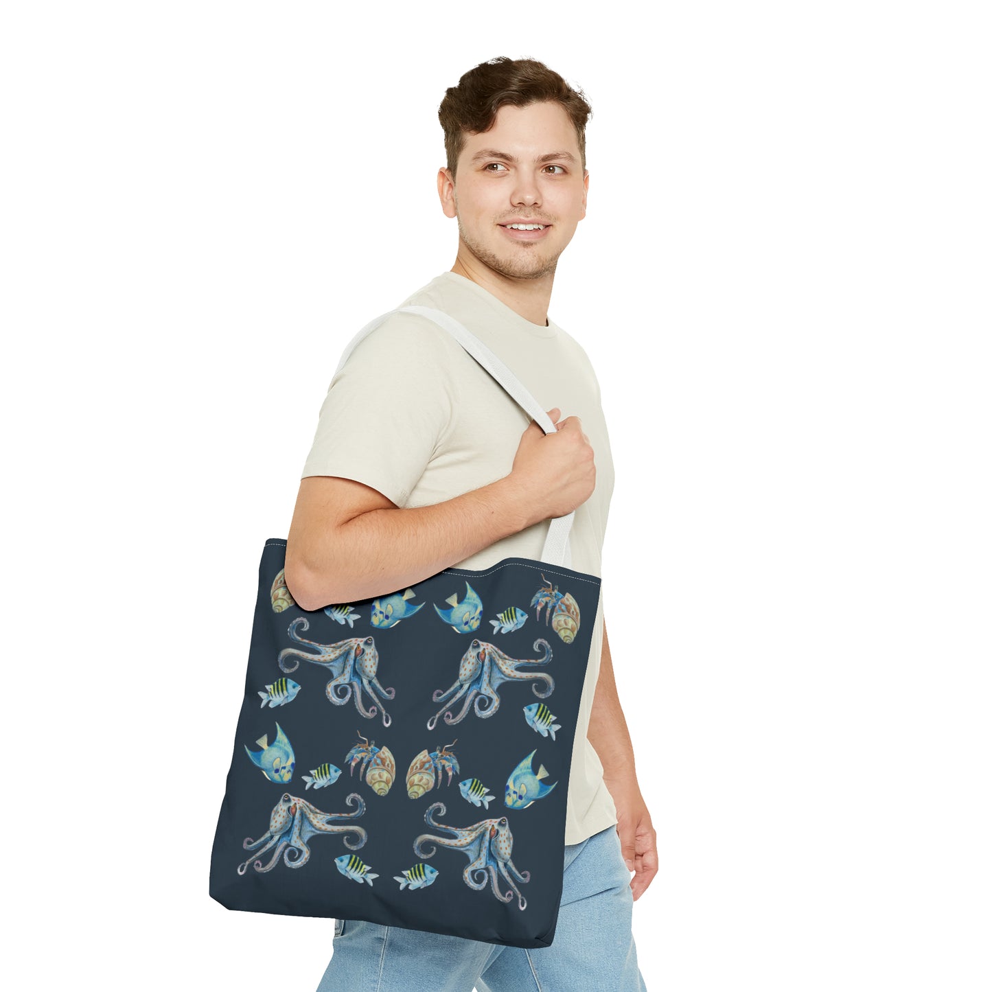 Sargasso Sea - Square Tote Bag - Asphalt