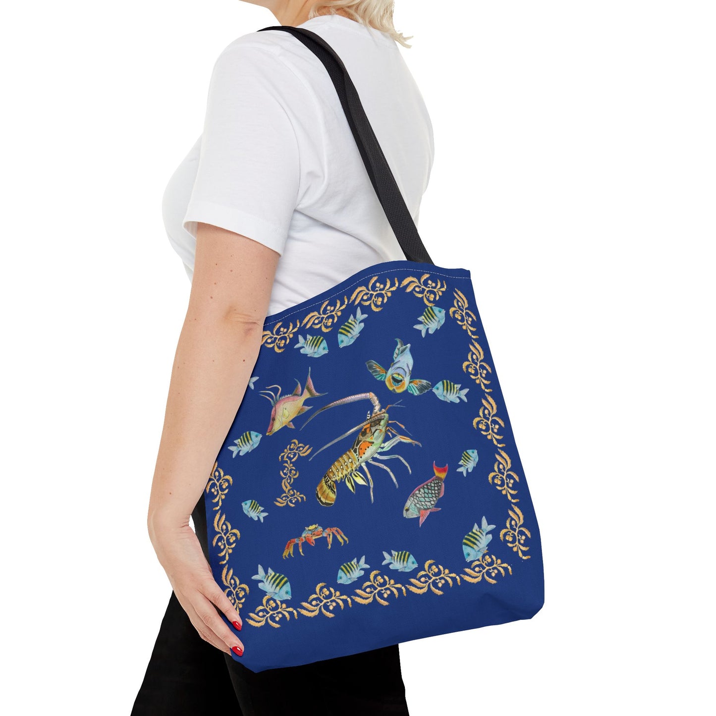 Sargasso Sea - Square Tote Bag - Dark Blue