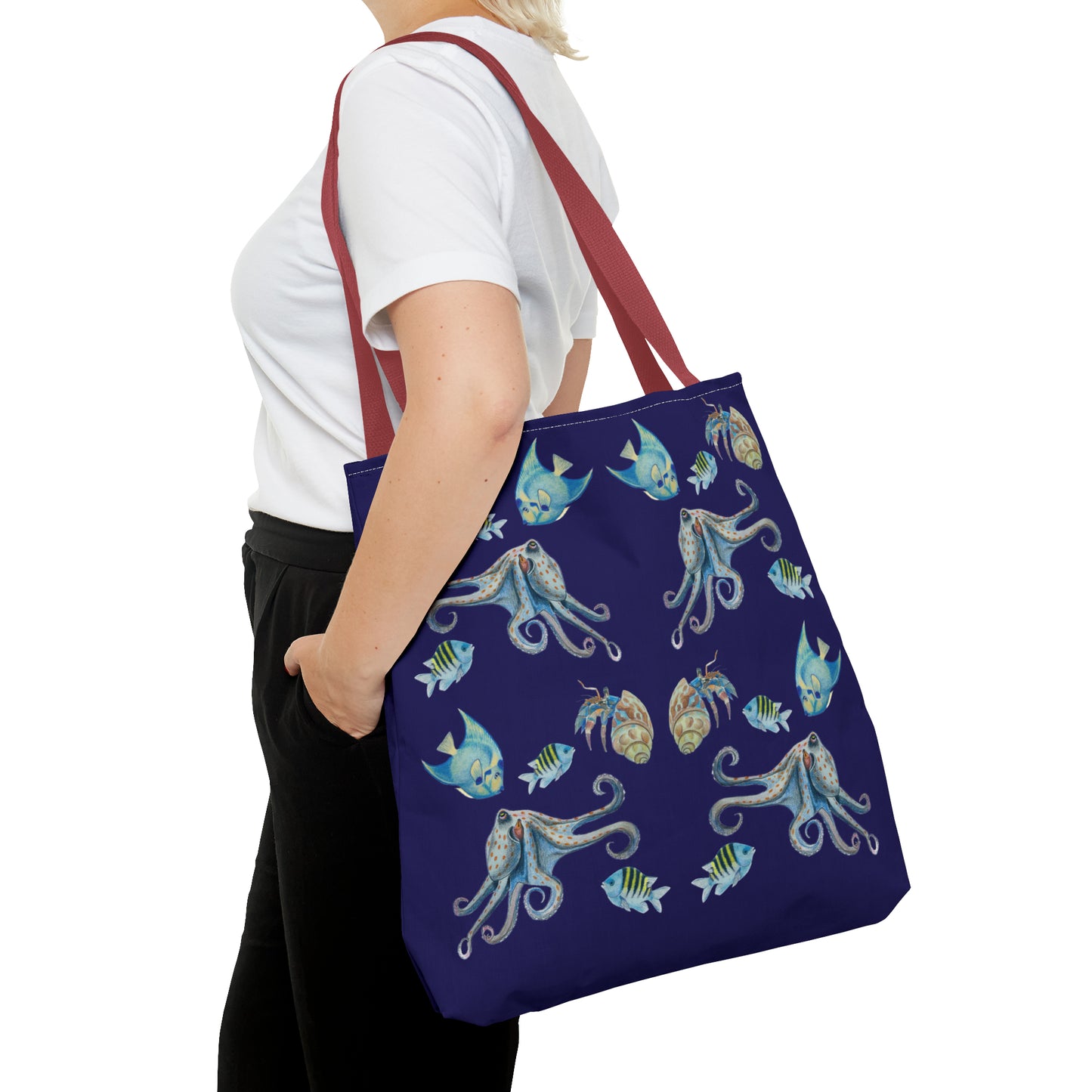 Sargasso Sea - Square Tote Bag - Midnight