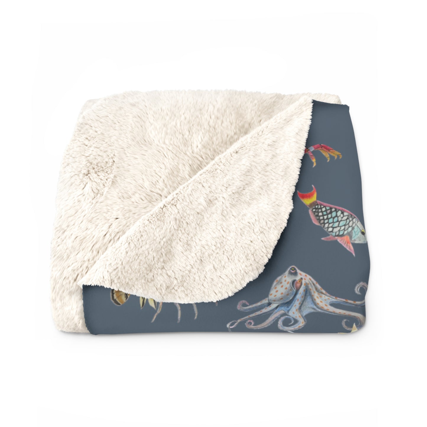 Sargasso Sea - Sherpa Fleece Blanket - Charcoal