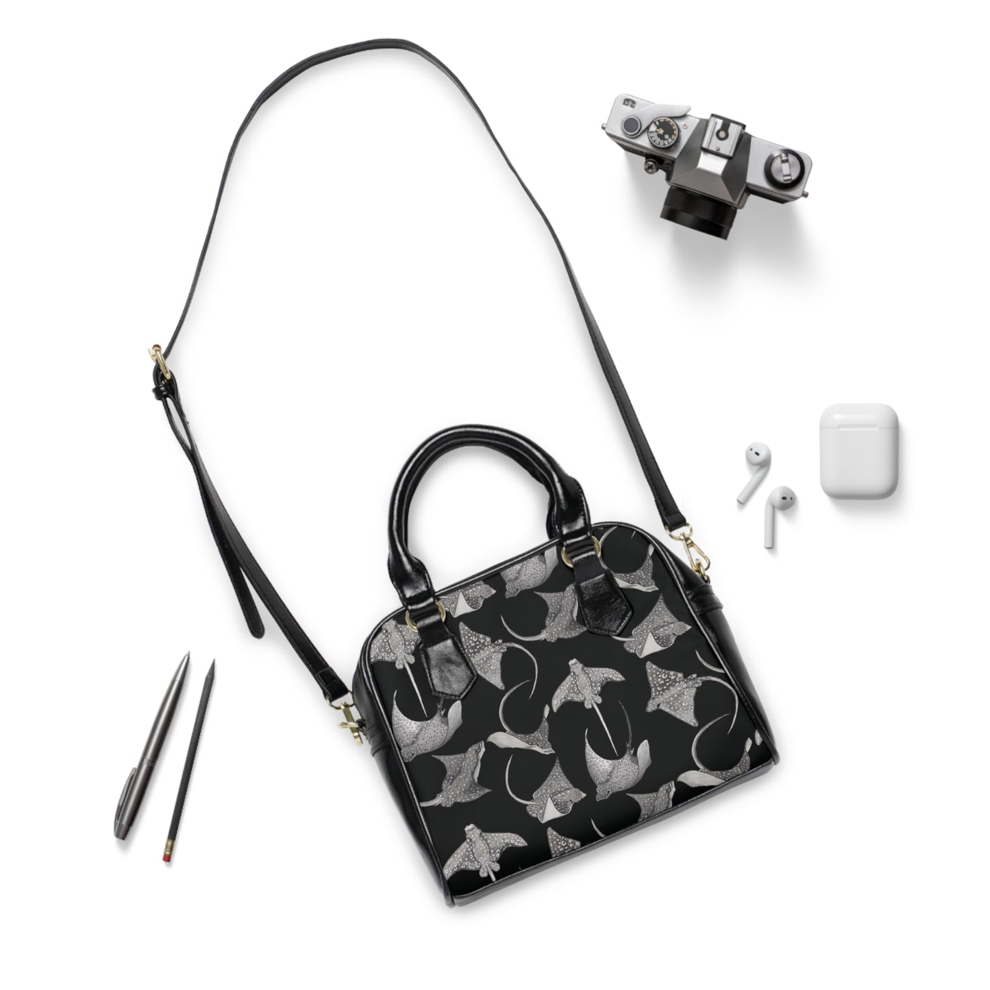 Eagle Ray - Shoulder Handbag - Black