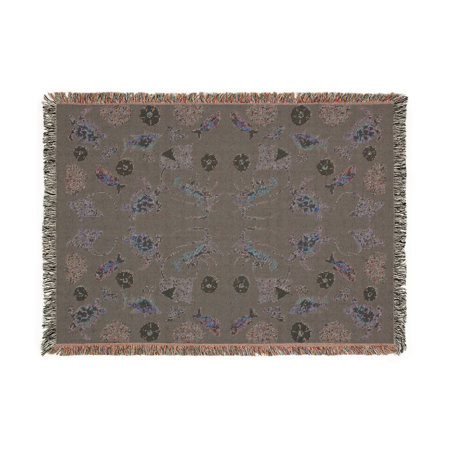 Sargasso Sea - Woven Blanket - Dark Green