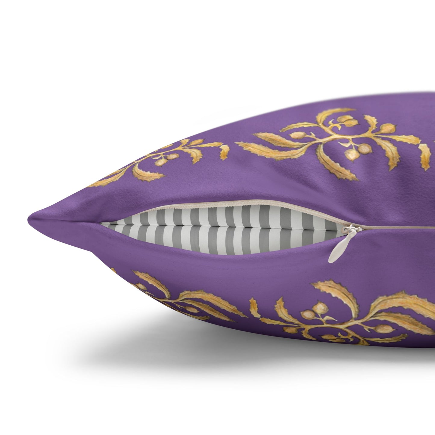 Sargasso Sea - Faux Suede Square Pillow Case - Light Purple