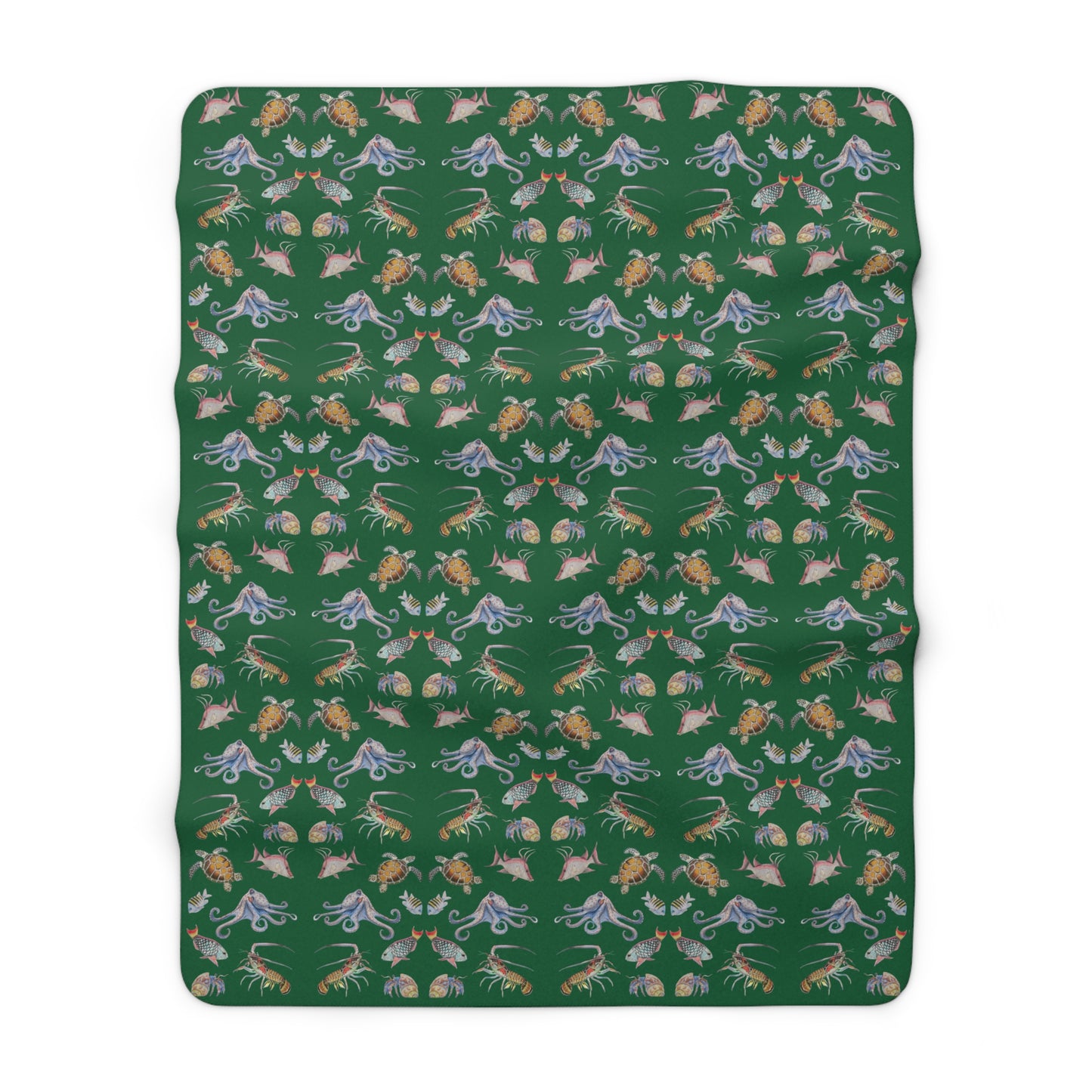 Sargasso Sea - Sherpa Fleece Blanket - Forest