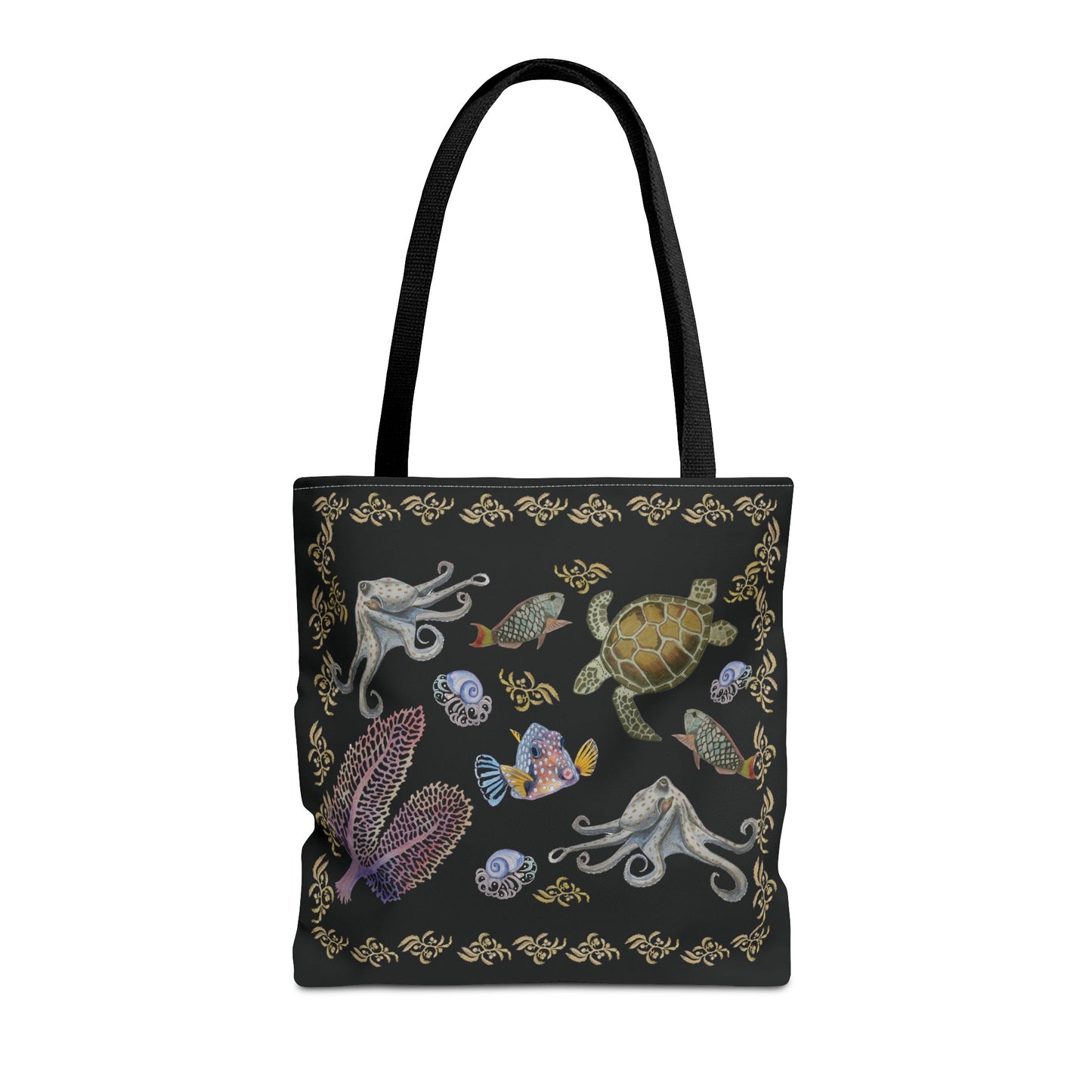 Sargasso Sea - Square Tote Bag - Black