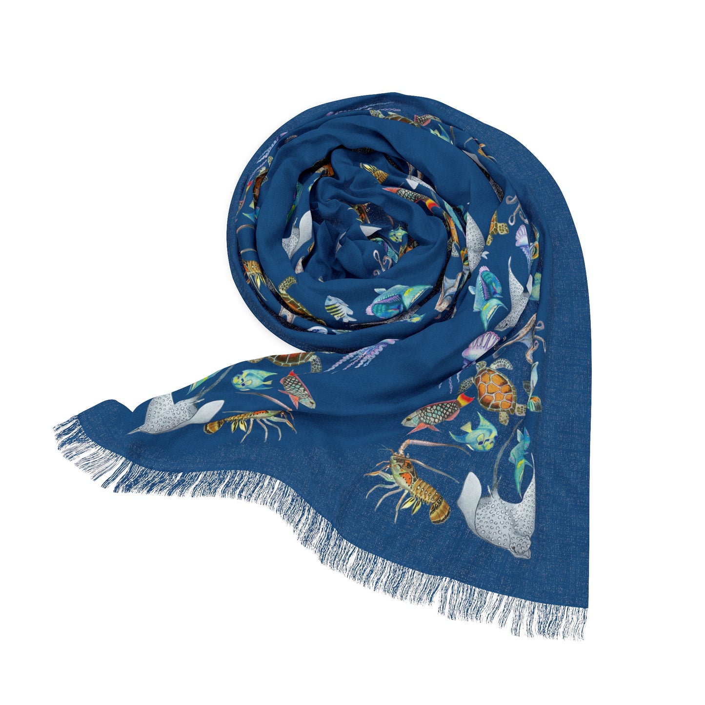 Sargasso Sunset - Light Scarf - Pacific Blue