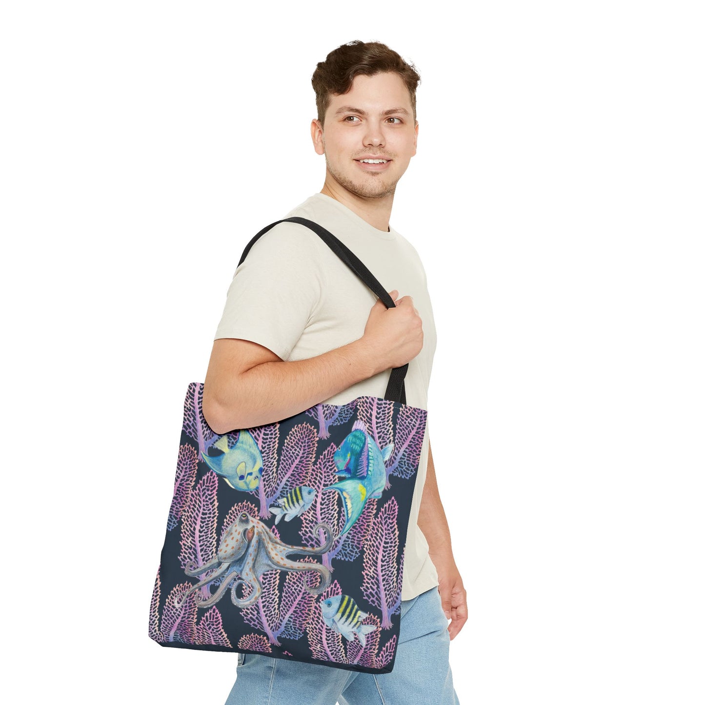 Sargasso Sea - Square Tote Bag - Asphalt