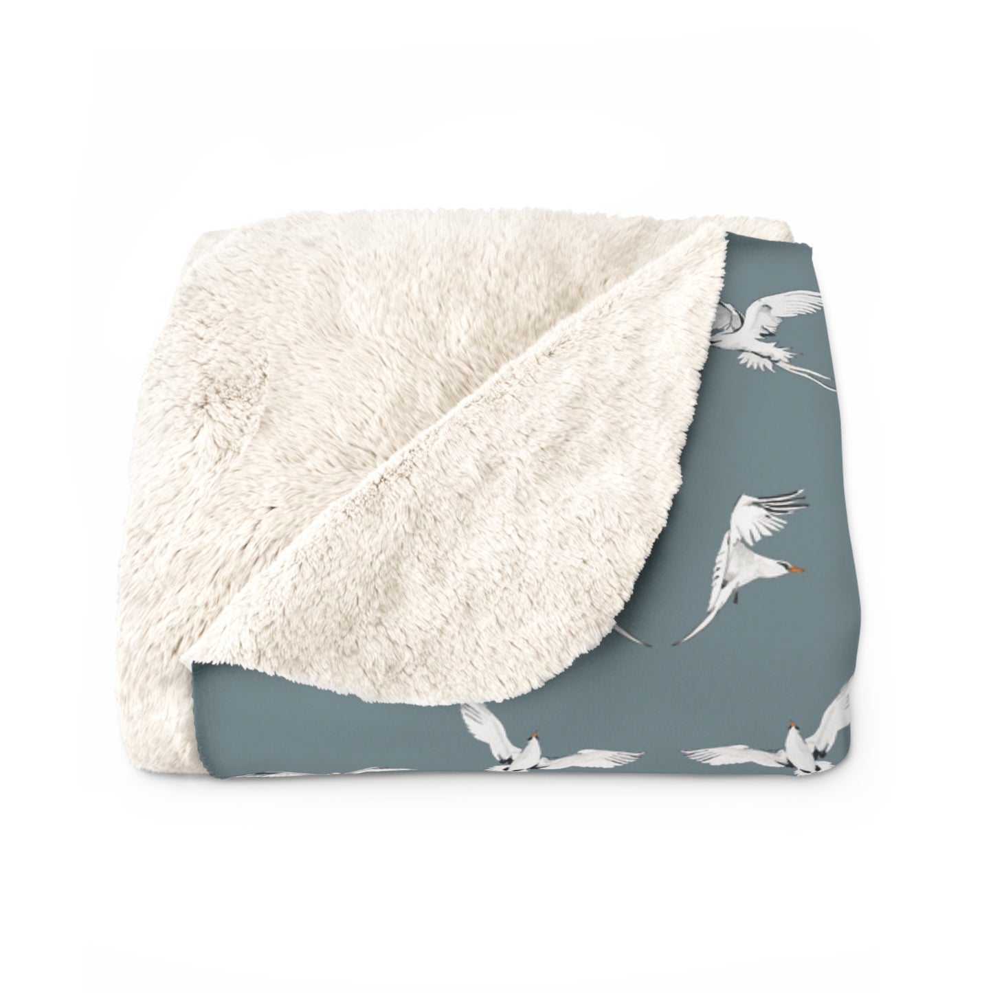 Longtails - Sherpa Fleece Blanket - Stone