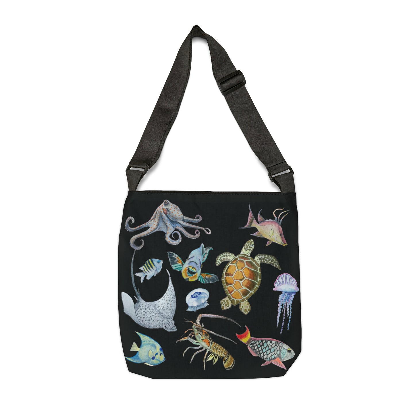 Sargasso Sea - Adjustable Tote Bag - Black