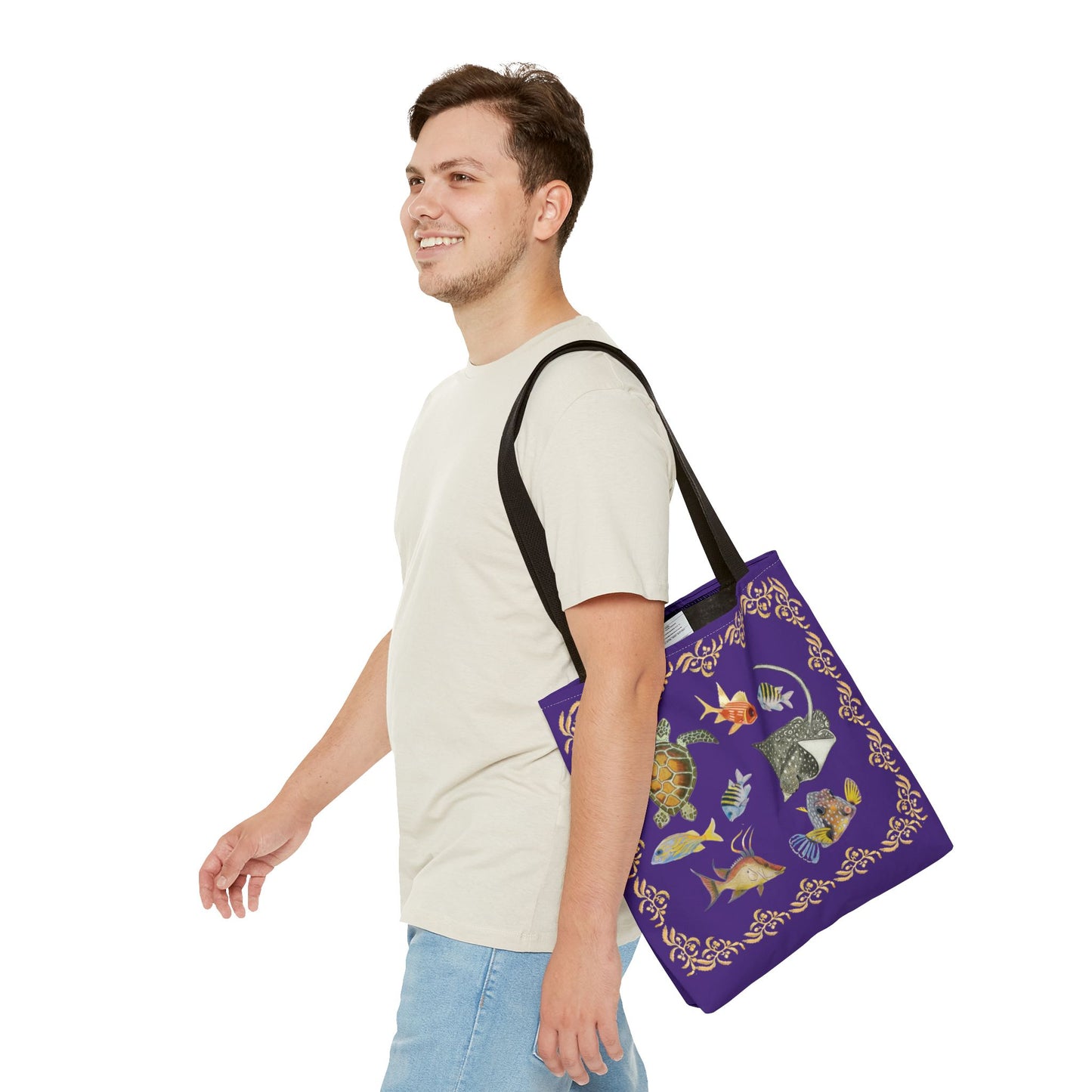 Sargasso Sea - Square Tote Bag - Dark Purple