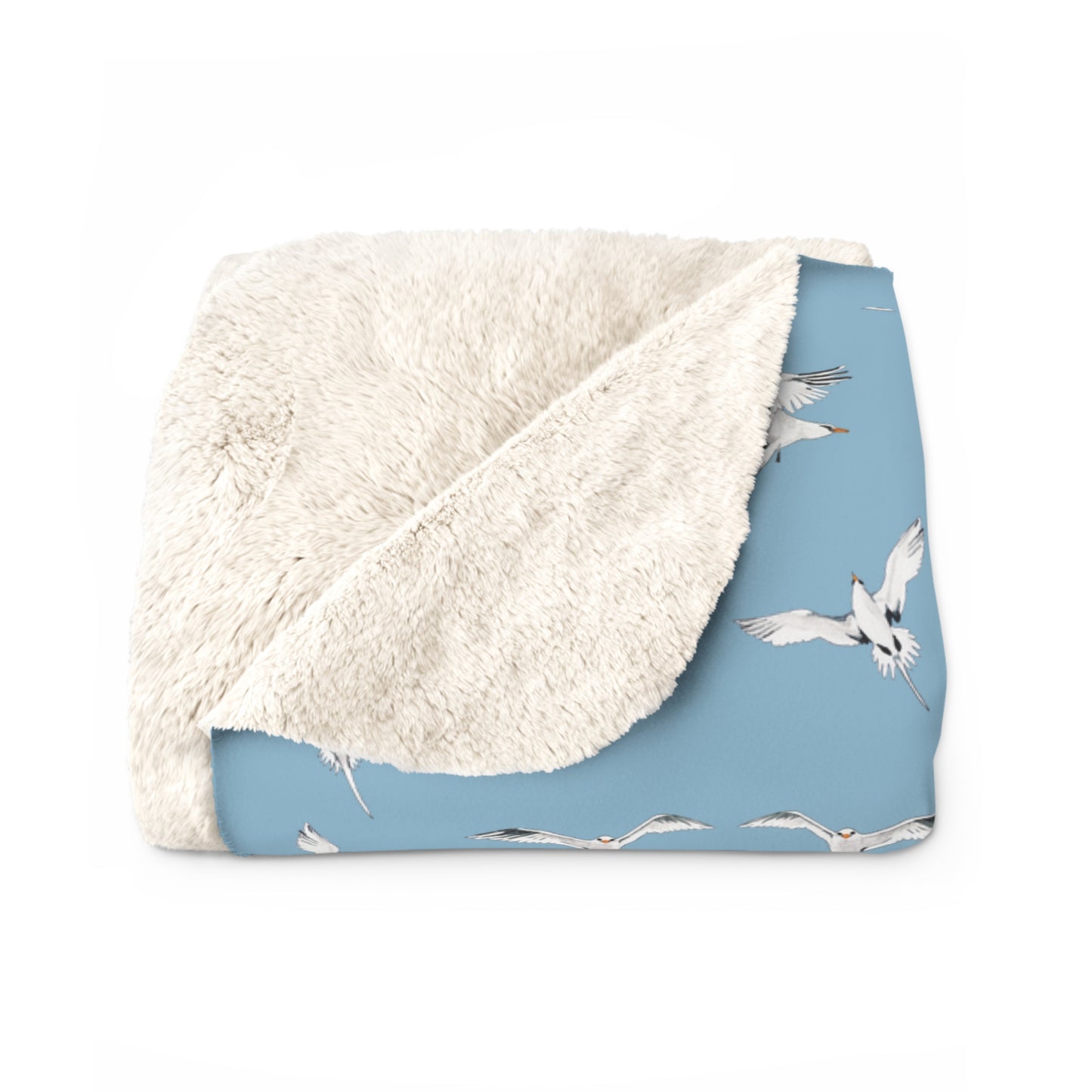 Longtails - Sherpa Fleece Blanket - Morning Sky