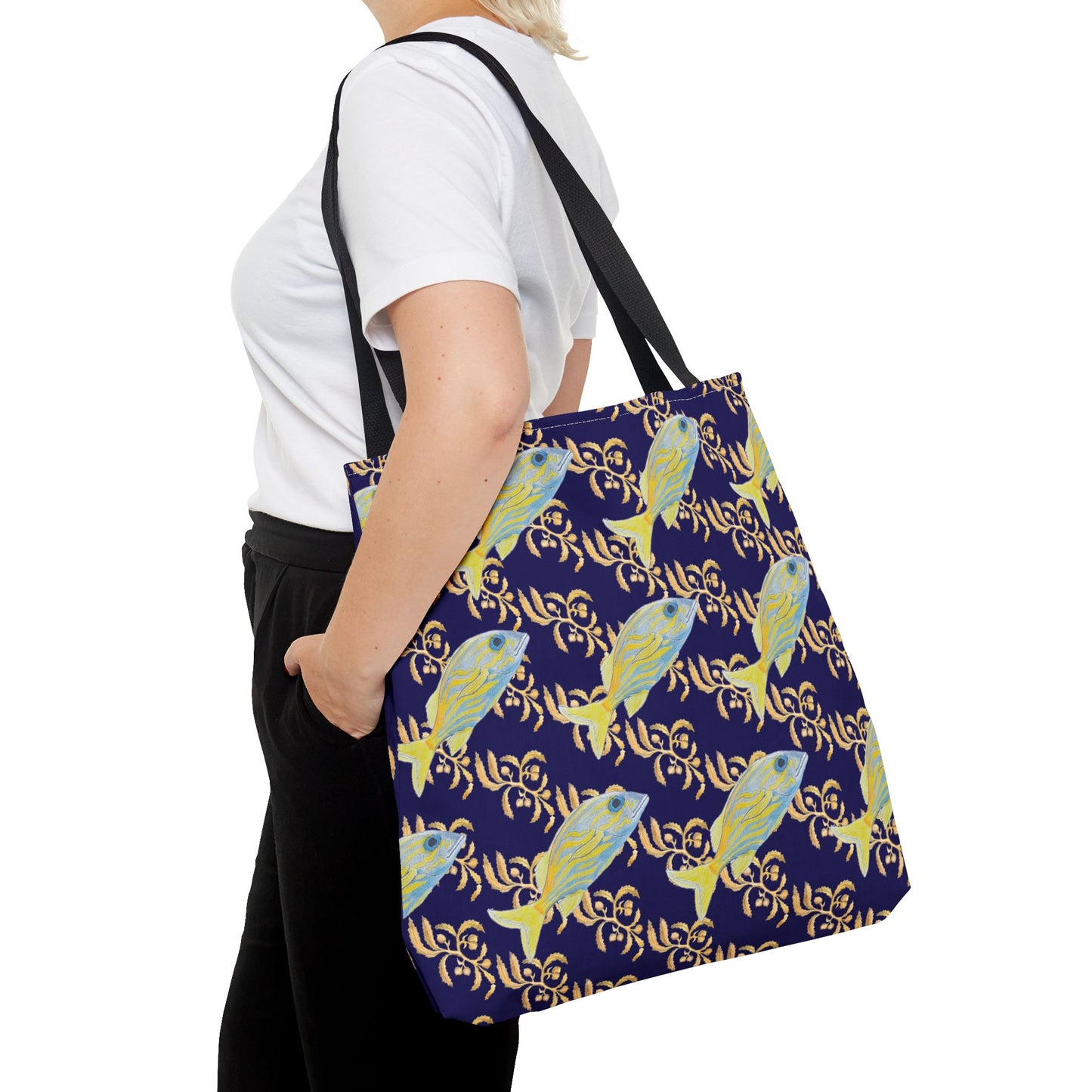 Sargasso Sea - Square Tote Bag - Midnight