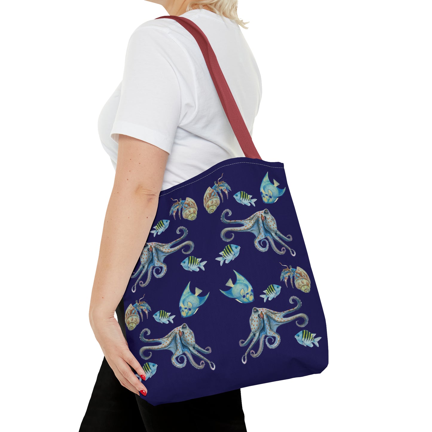 Sargasso Sea - Square Tote Bag - Midnight