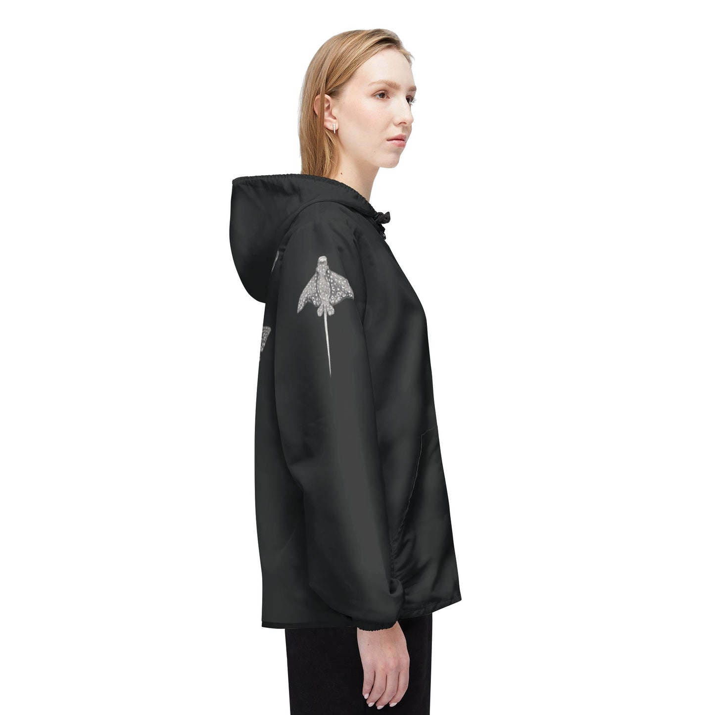 Eagle Ray - Eco-Friendly Windbreaker Jacket - Black