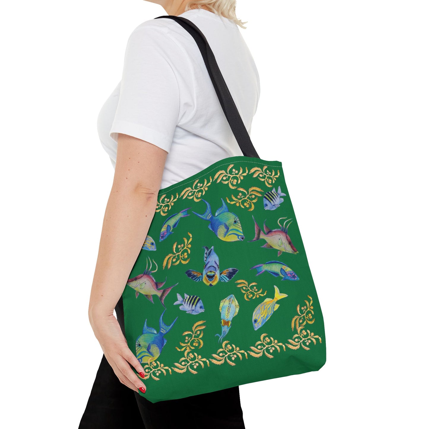 Sargasso Sea - Square Tote Bag - Dark Green