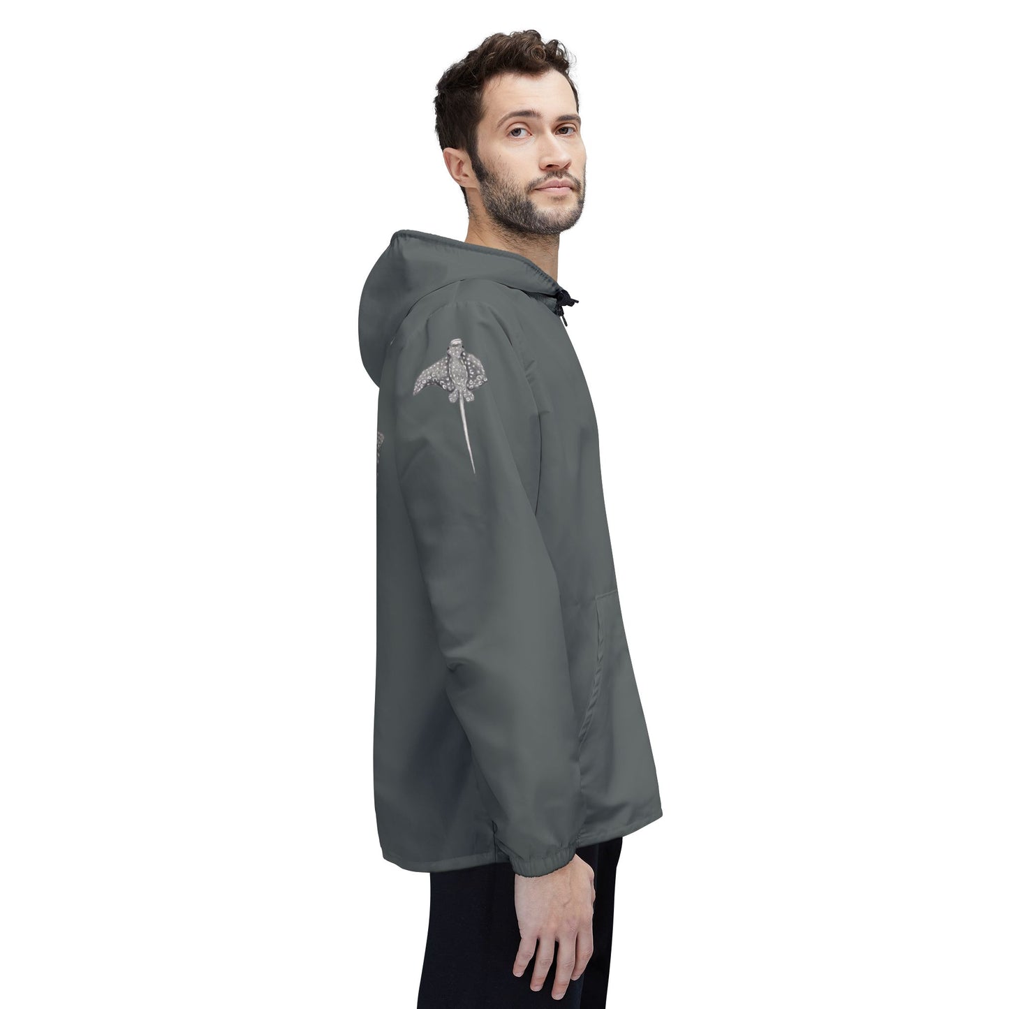 Eagle Ray - Eco-Friendly Windbreaker Jacket - Black