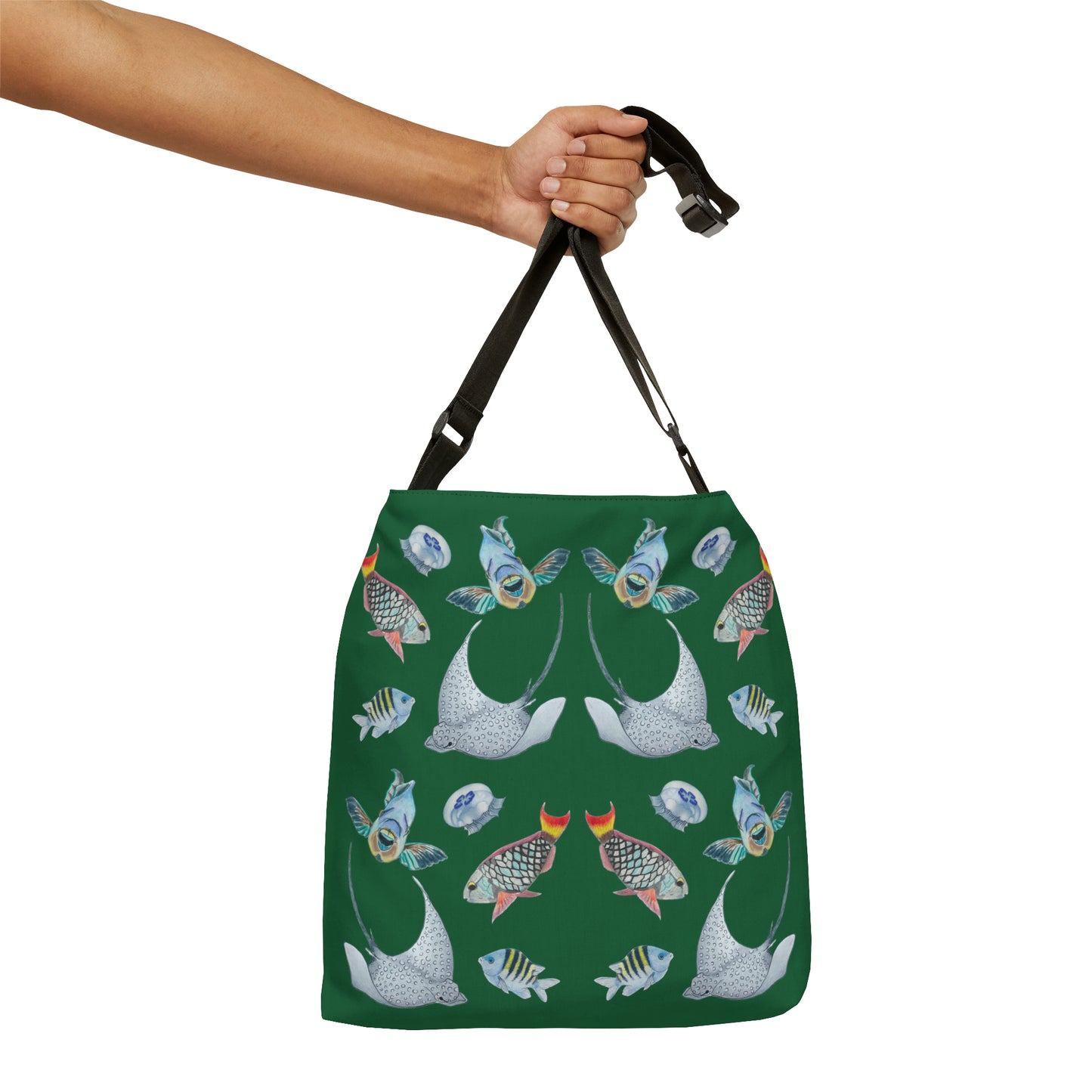 Sargasso Sea - Adjustable Tote Bag - Forest Green