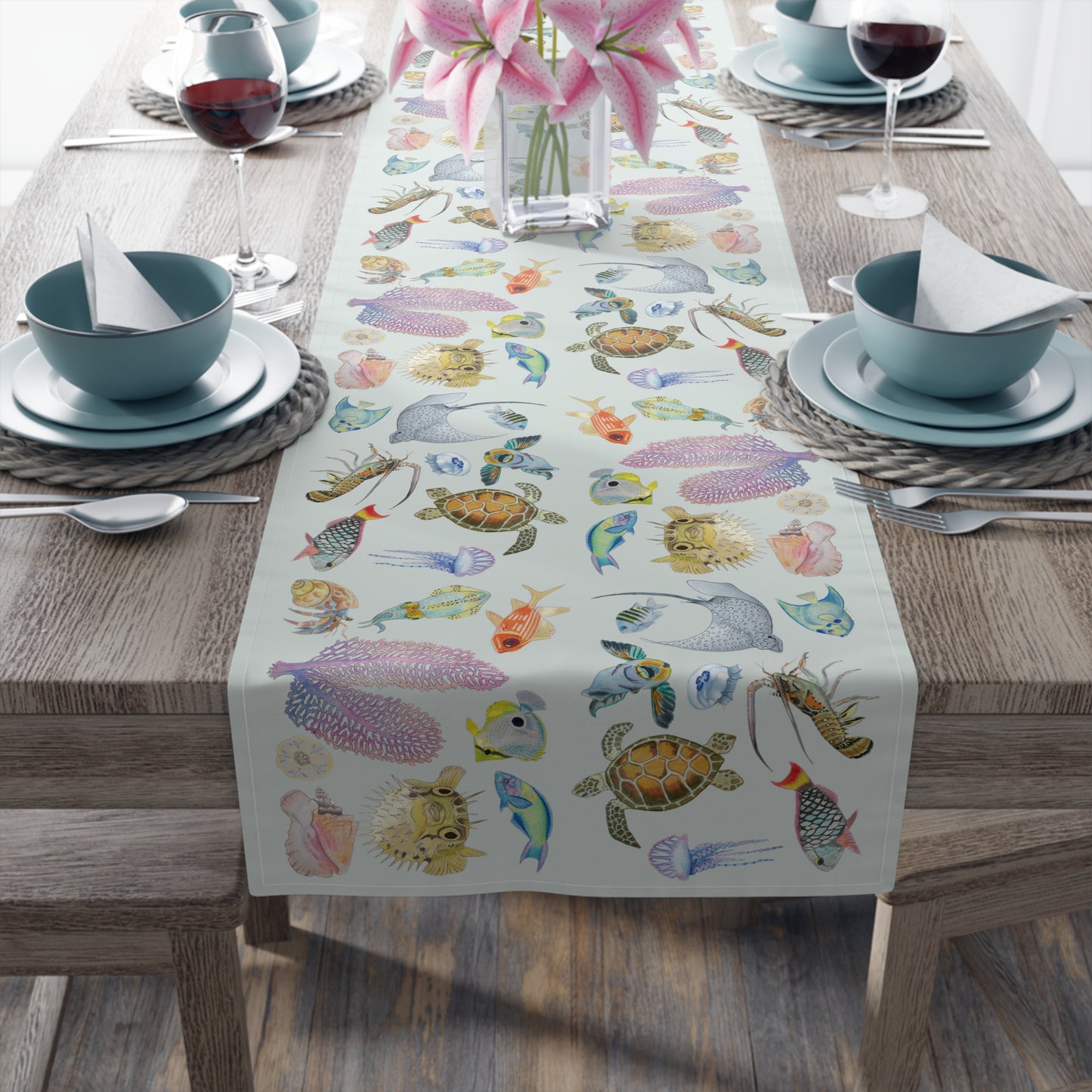 Sargasso Sea - Table Runner - Silver