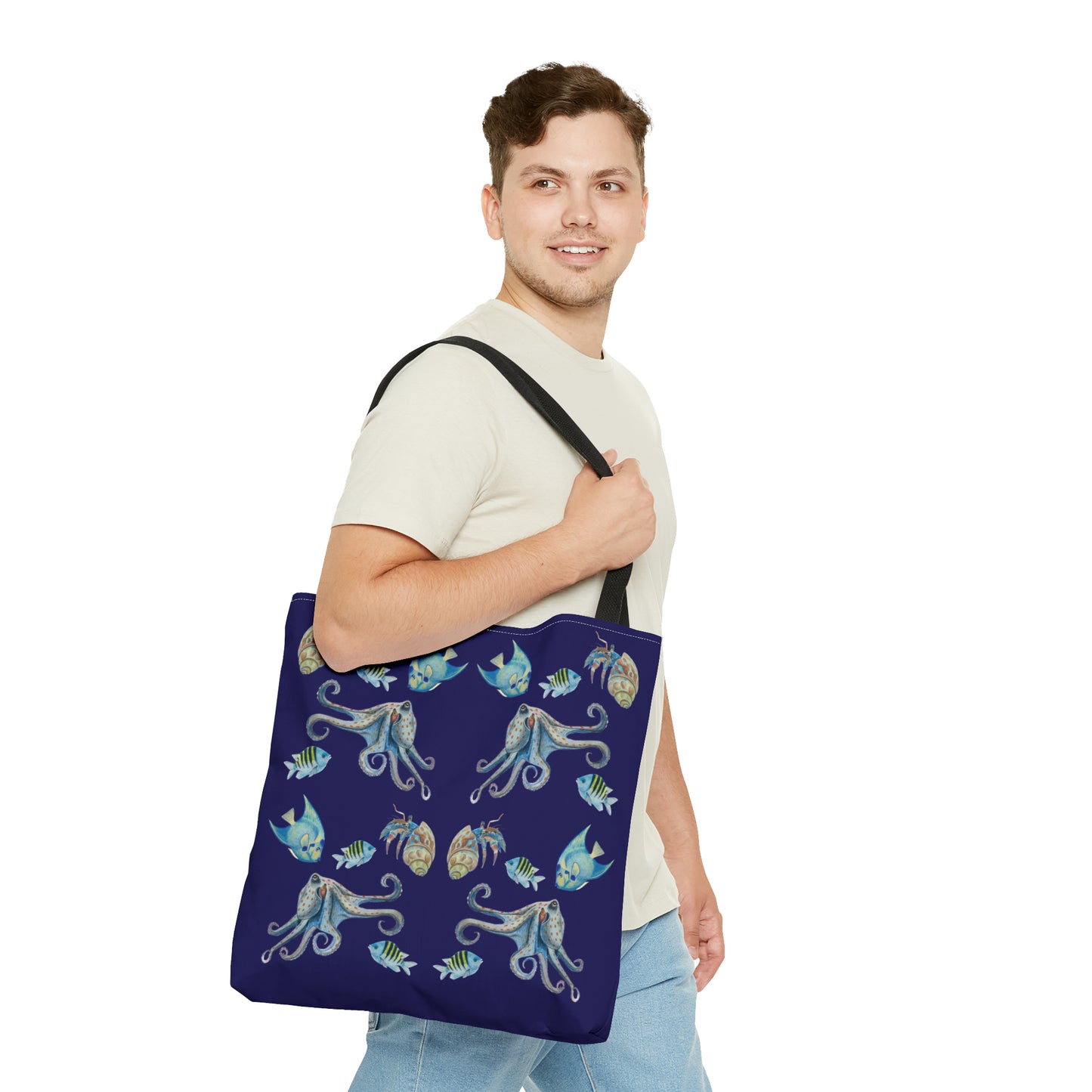 Sargasso Sea - Square Tote Bag - Midnight