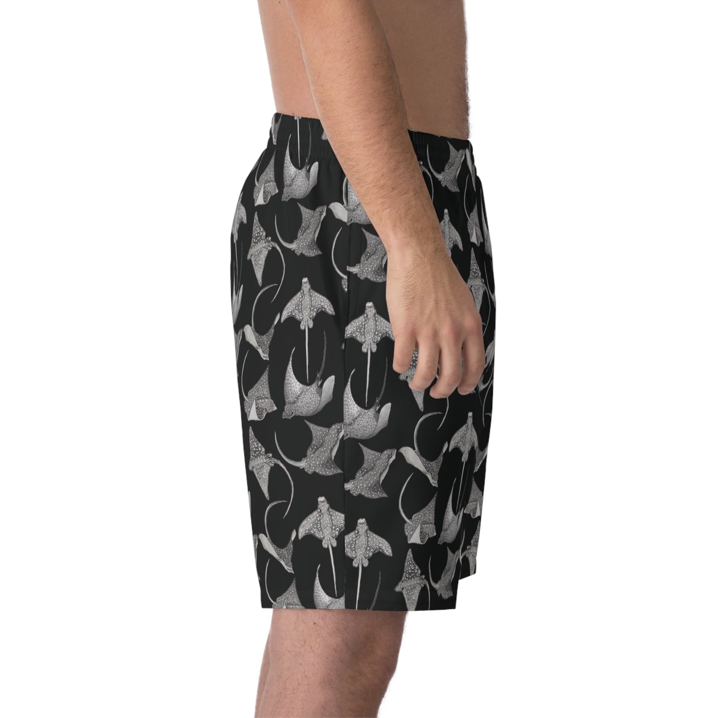 Eagle Ray - Long Swim Trunks - Black