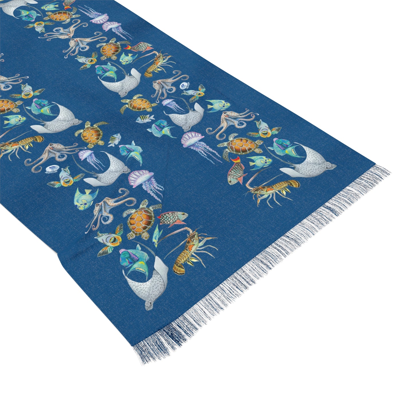 Sargasso Sunset - Light Scarf - Pacific Blue