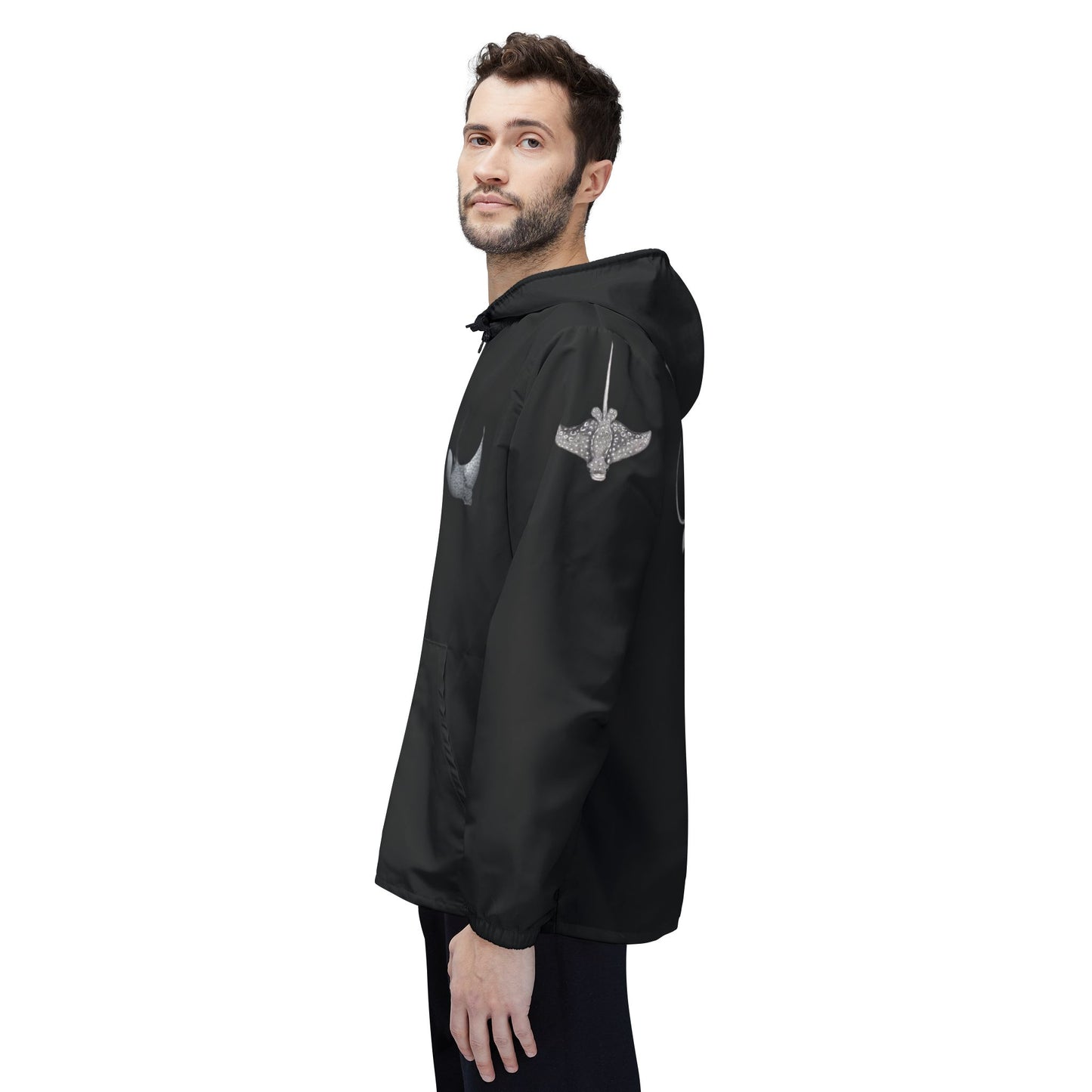 Eagle Ray - Eco-Friendly Windbreaker Jacket - Black