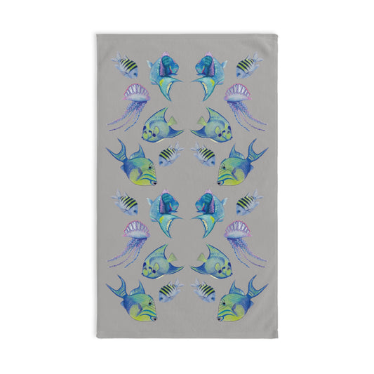 Sargasso Sea - Hand Towel - Light Grey