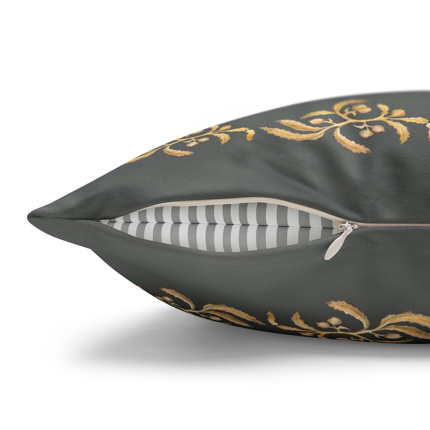 Sargasso Sea - Faux Suede Square Pillow Case - Dark Grey