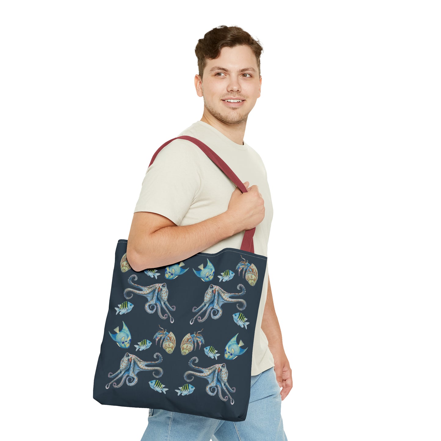 Sargasso Sea - Square Tote Bag - Asphalt