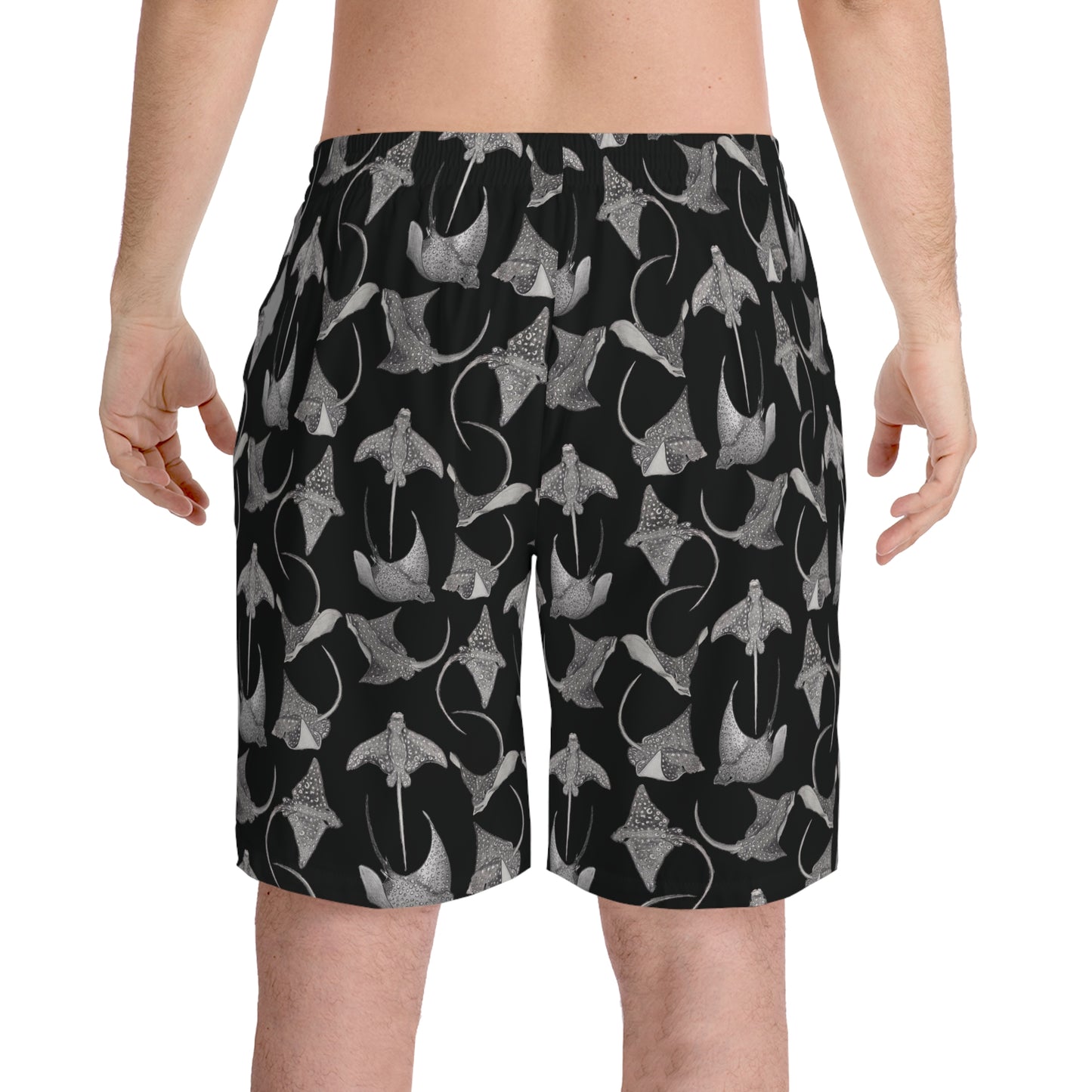 Eagle Ray - Long Swim Trunks - Black