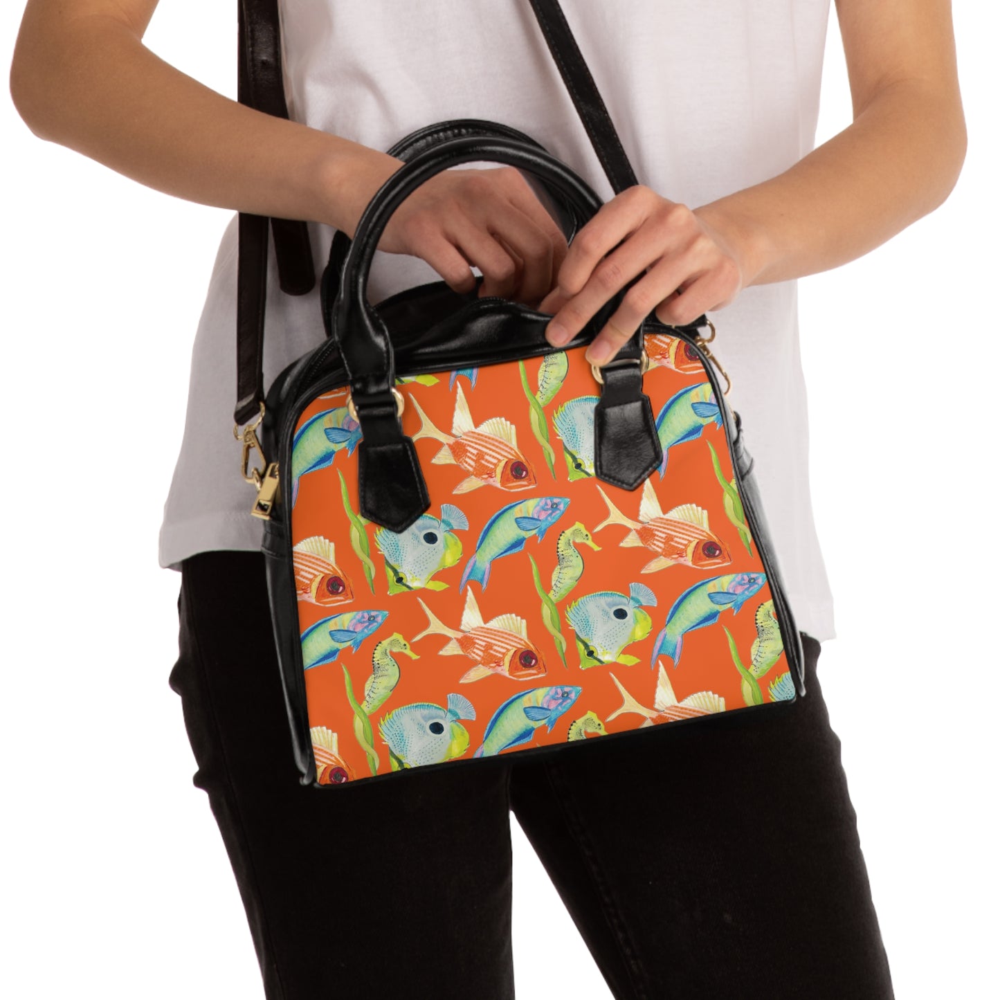 Sargasso Sunrise - Shoulder Handbag - Fire