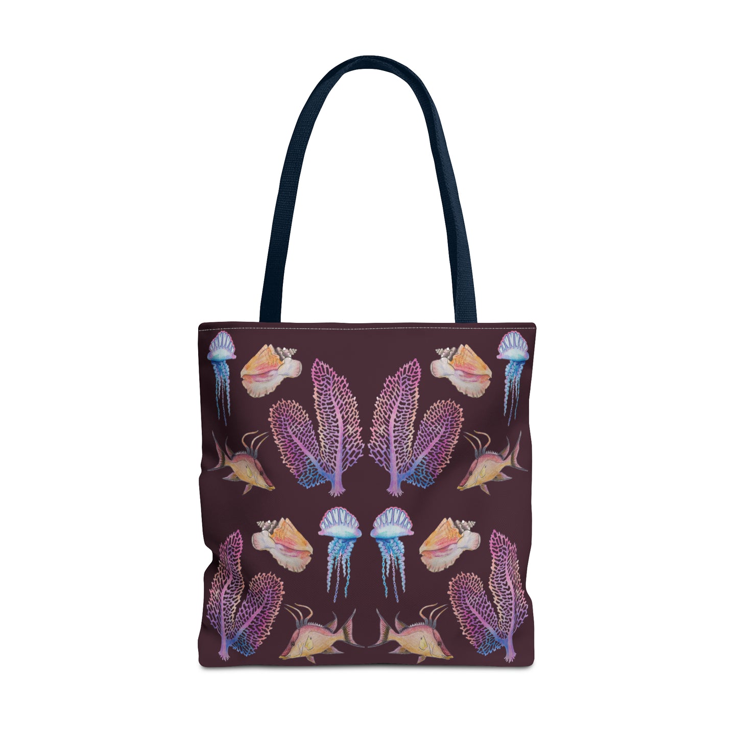 Sargasso Sea - Square Tote Bag - Aubergine