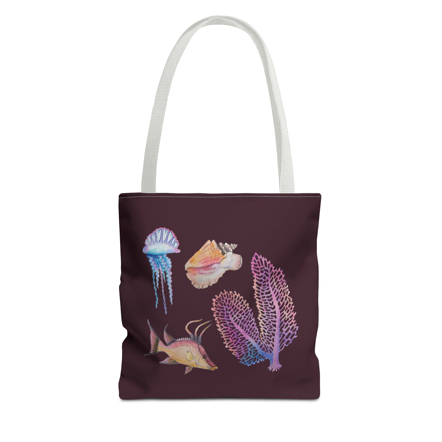 Sargasso Sea - Square Tote Bag - Aubergine