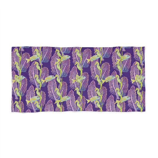 Sargasso Sunrise - Beach Towel - Violet