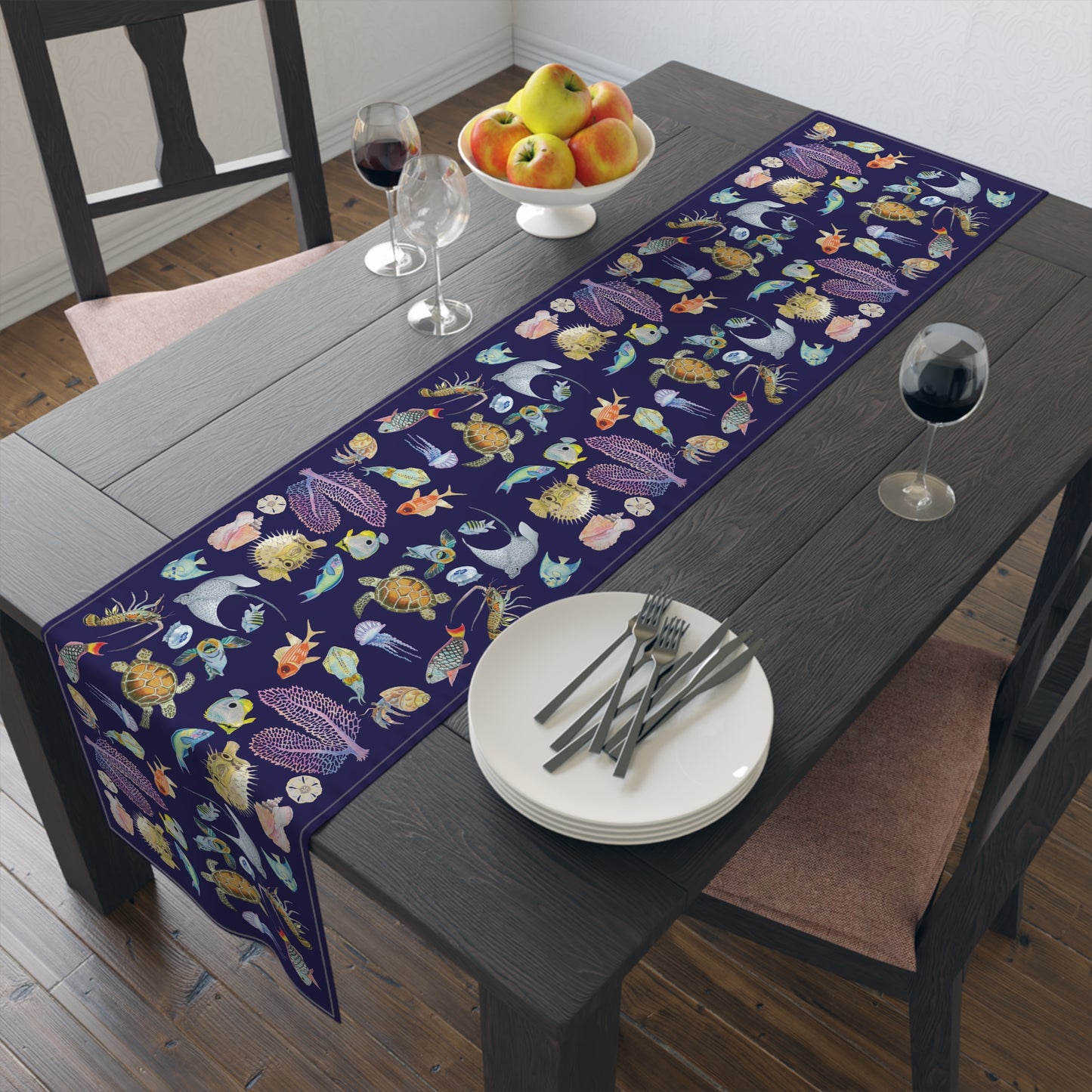 Sargasso Sea - Table Runner - Midnight