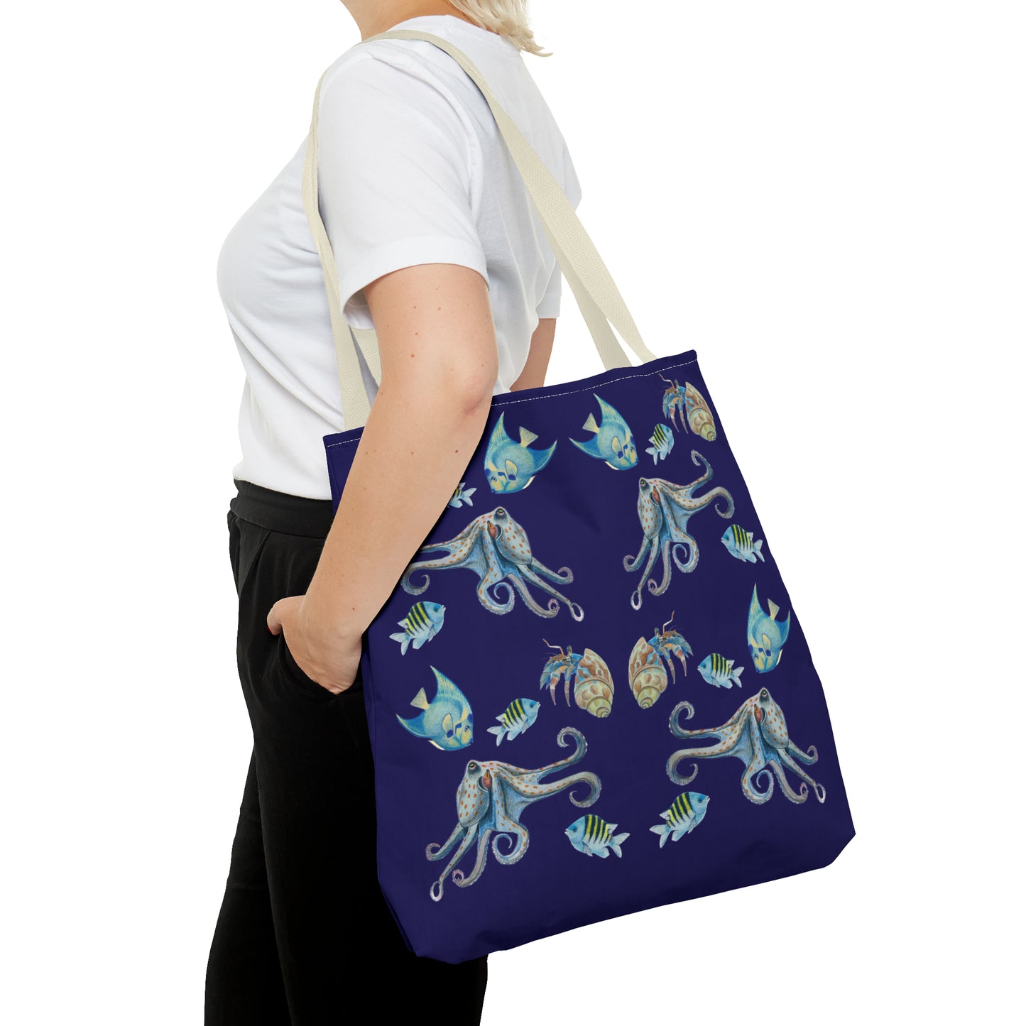 Sargasso Sea - Square Tote Bag - Midnight