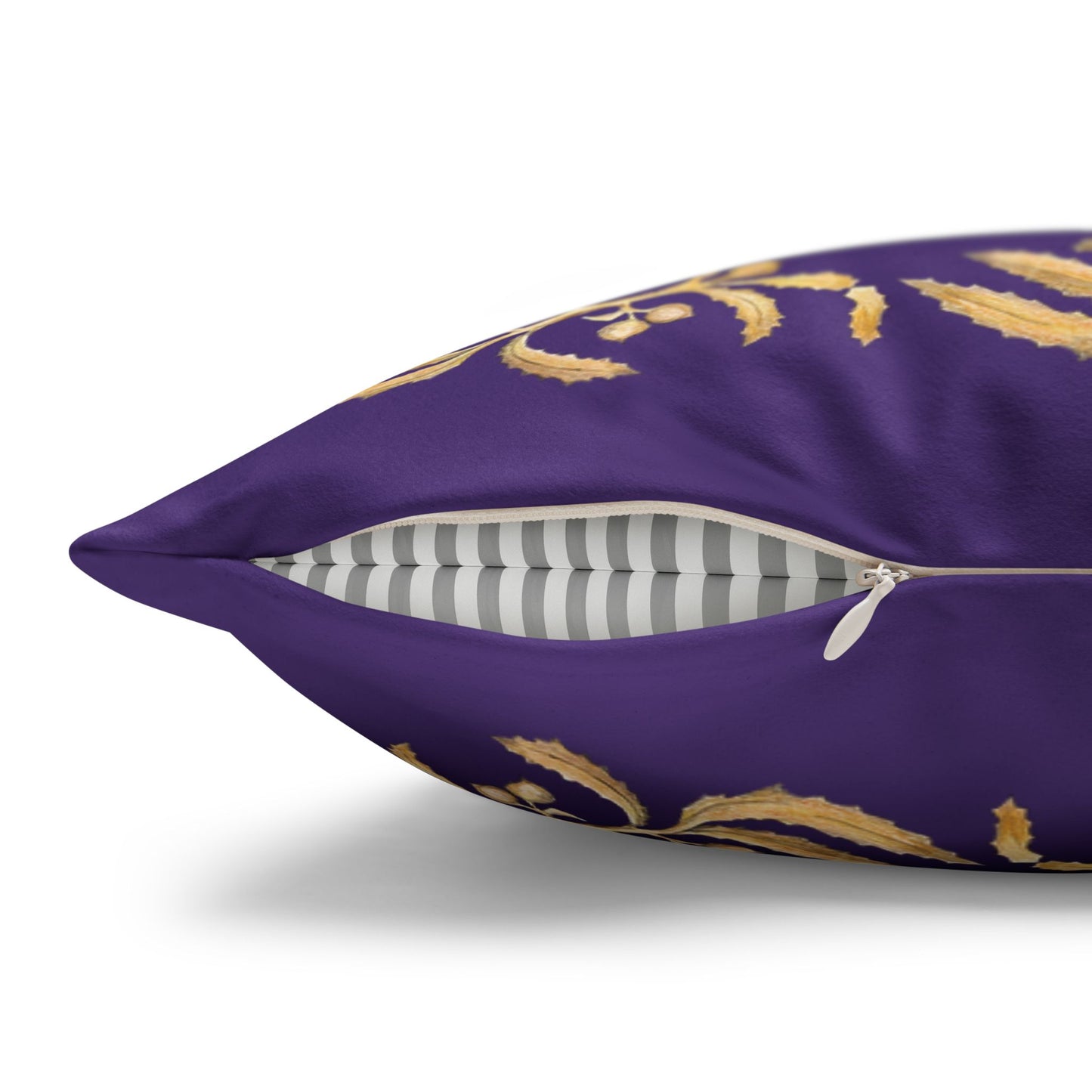 Sargasso Sea - Faux Suede Square Pillow Case - Deep Purple