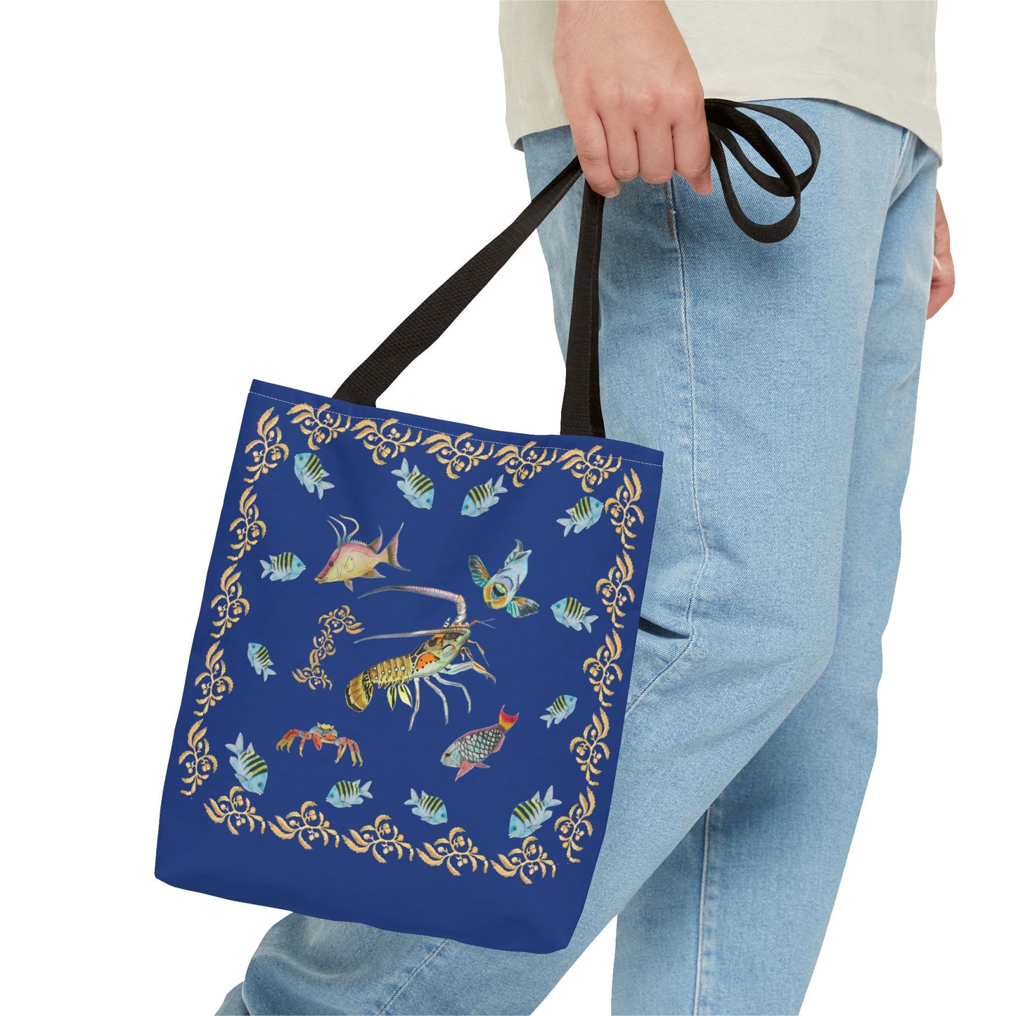 Sargasso Sea - Square Tote Bag - Dark Blue