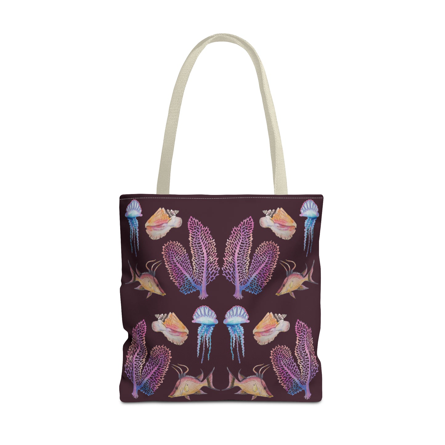 Sargasso Sea - Square Tote Bag - Aubergine