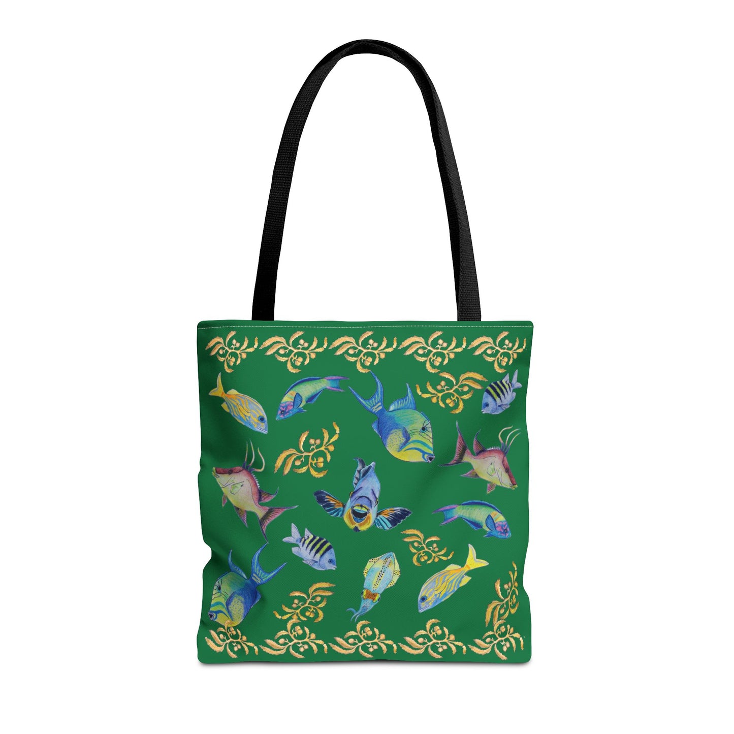 Sargasso Sea - Square Tote Bag - Dark Green