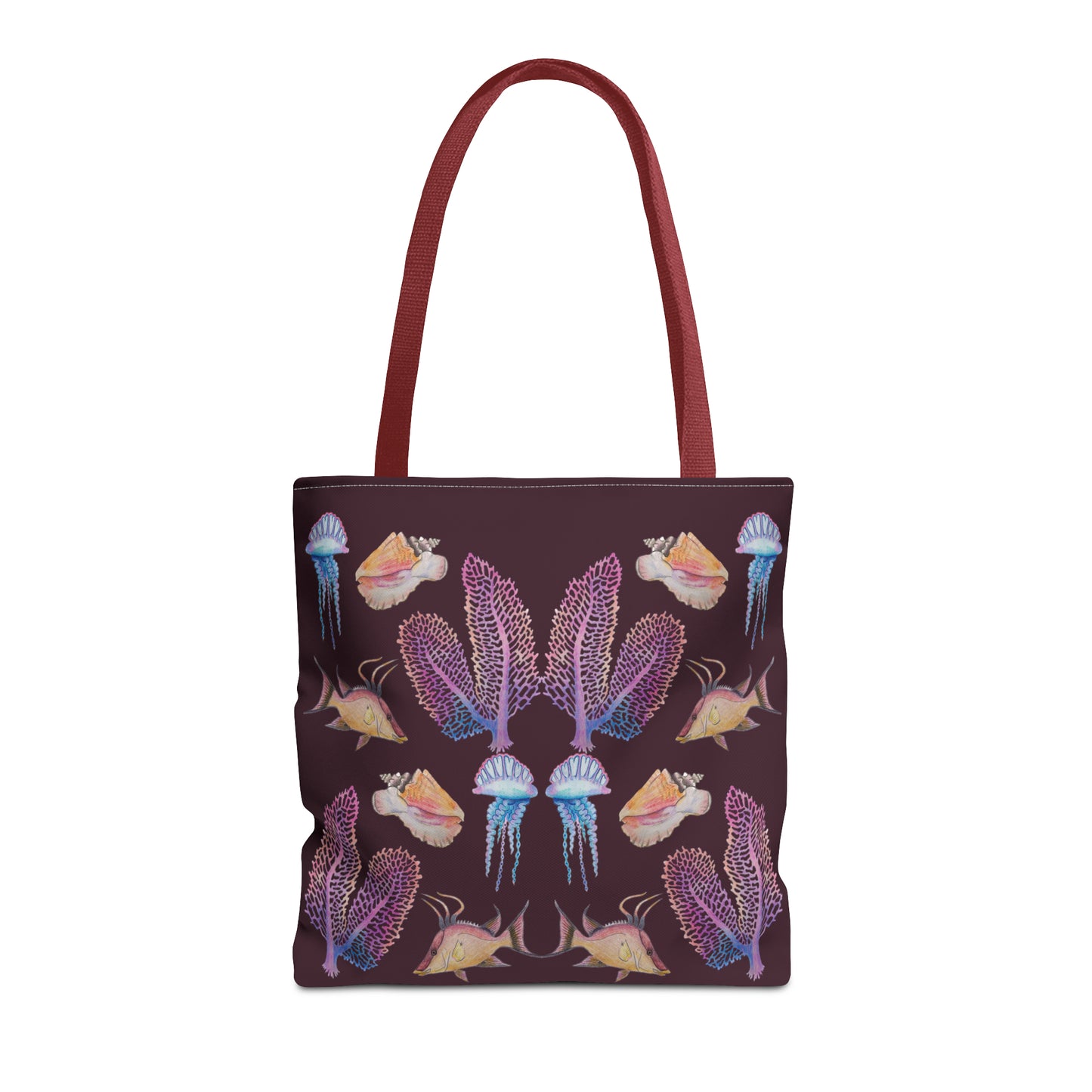 Sargasso Sea - Square Tote Bag - Aubergine